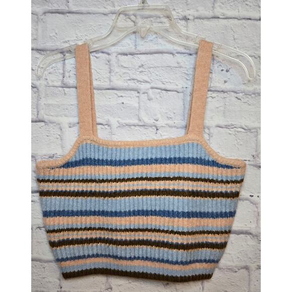 English Factory striped knit tank top crop top size Medium. - Picture 3 of 8